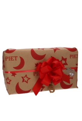Sint Kadopapier Bio Kraft. Sint & Piet 70cm x 10meter