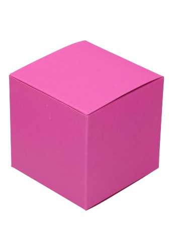 Kubus Kadodoosjes Donnas 9x9x9cm Magenta 350gr 20stuks