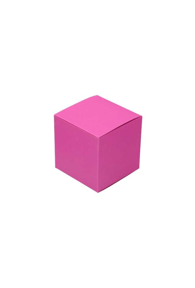 Kubus Kadodoosjes Donnas 9x9x9cm Magenta 350gr 20stuks