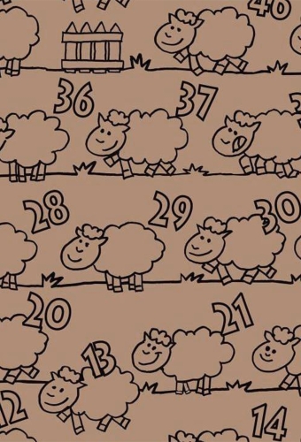Kadopapier Bruin Kraft Kraft Counting Sheep 70cm x 200meter