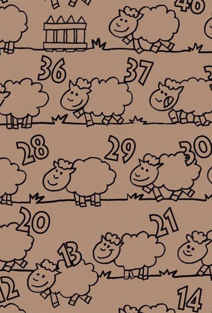 Kadopapier Bruin Kraft Kraft Counting Sheep 70cm x 200meter