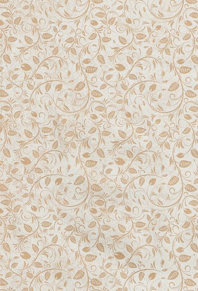 Kadopapier Bruin Kraft Kraft Vintage Leaves 40cm x 200meter