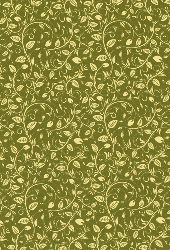 Kadopapier Coated Vintage Green Leaves 30cm x 200meter