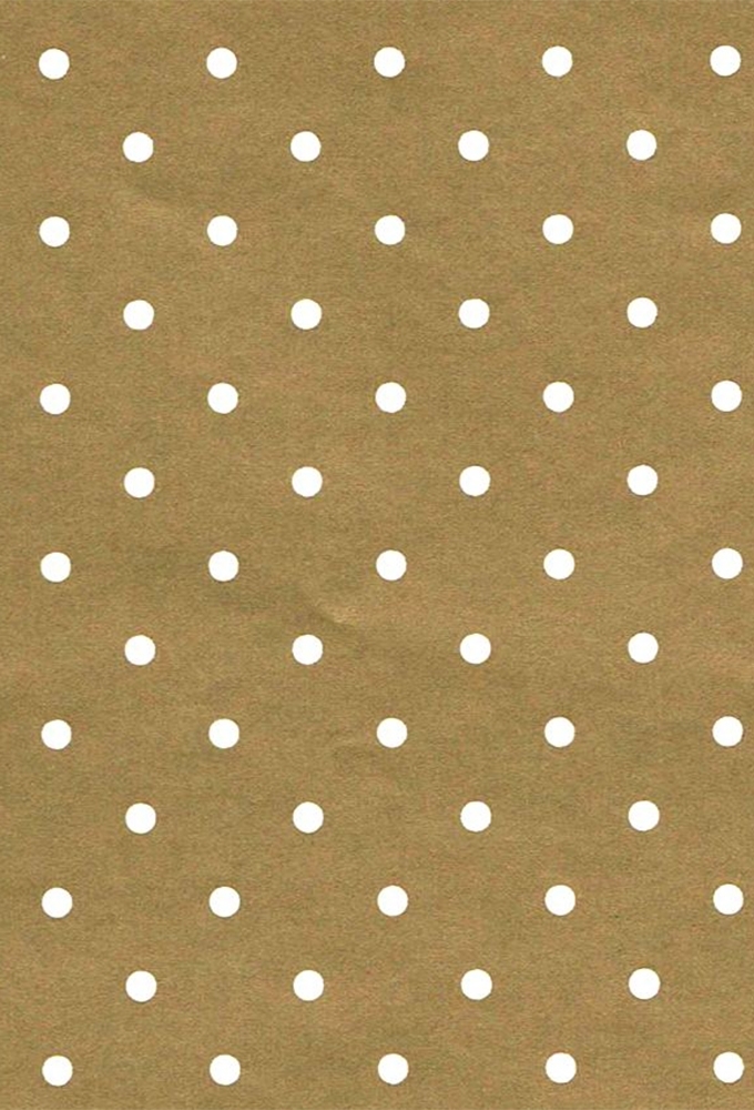 Kadopapier Coated White Dots Chic 70cm x 200meter