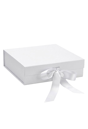Luxueuze Magneetdozen Diamond & Satijn Wit Mat 20.5x21.5x6cm 12stuks
