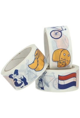 Bedrukt Tape Holland Tape 50mm x 66meter 1 stuk