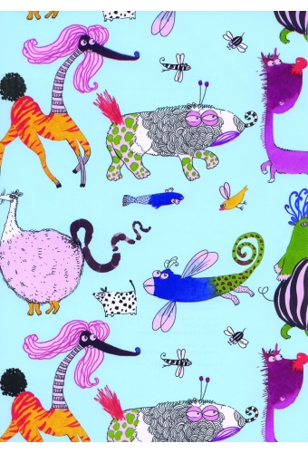 Geschenkpapier Artline Mat Glad Crazy turkoois 90gr 30cm x 200meter