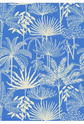 Geschenkpapier Eco Kraft Wit Japura Blauw 65gr 50cm x 200meter