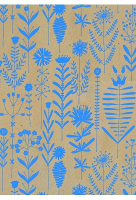 Geschenkpapier Eco Recycling Bruin Ischia Blauw 70gr 50cm x 200meter