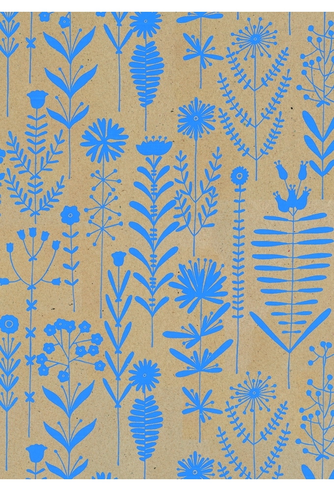 Geschenkpapier Eco Recycling Bruin Ischia Blauw 70gr 50cm x 200meter