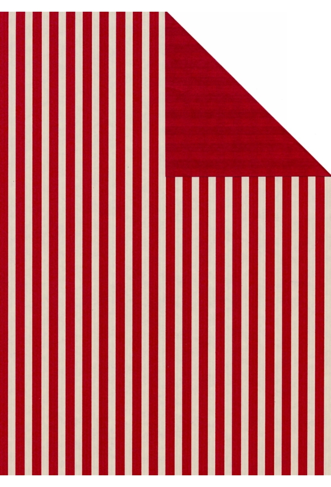 Kadopapier Dubbelzijdig Eco Kraft Wit Leer Kitt En Rood 50cm x 200m