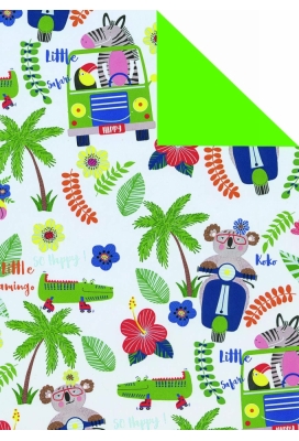 Kadopapier Dubbelzijdig Mat Glad Holiday Groen 90gr 30cm x 200meter
