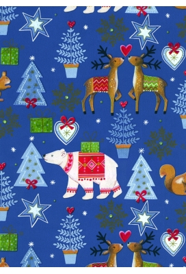 Kerstpapier Artline Mat Glad Sjoeberg 90gr 50cm x 200meter