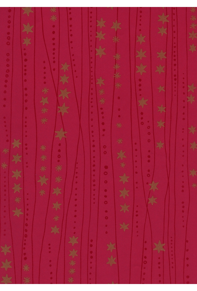 Kerstpapier Eco Nature Wit Aarhus Rood 80gr 30cm x 200meter