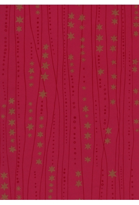 Kerstpapier Eco Nature Wit Aarhus Rood 80gr 50cm x 200meter