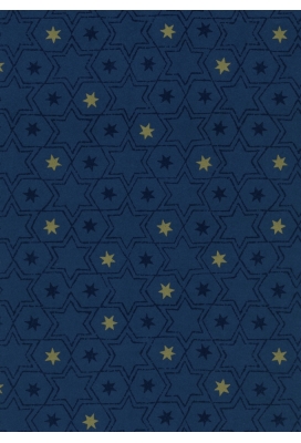 Kerstpapier Eco Nature Wit Bozen Blauw 80gr 50cm x 200meter