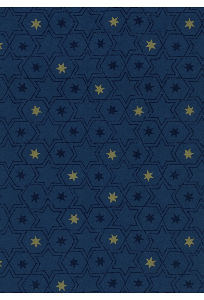 Kerstpapier Eco Nature Wit Bozen Blauw 80gr 70cm x 200meter