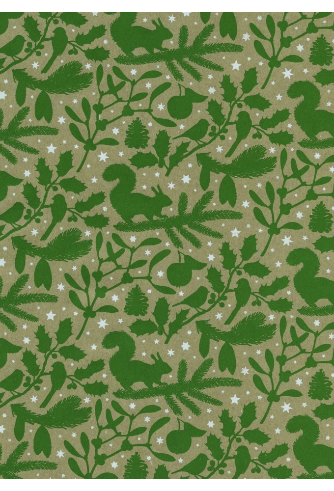 Kerstpapier Eco Recycling Bruin Hintertux 70gr 30cm x 200meter