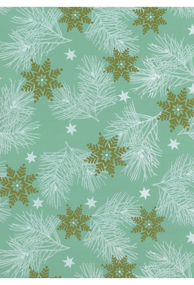 Kerstpapier Eco Recycling Wit Pino Salie 90gr 30cm x 200meter