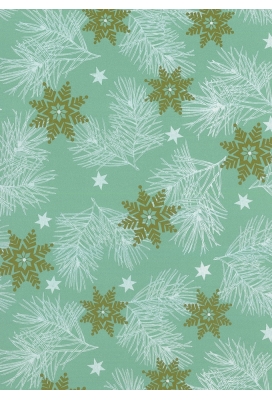 Kerstpapier Eco Recycling Wit Pino Salie 90gr 70cm x 200meter