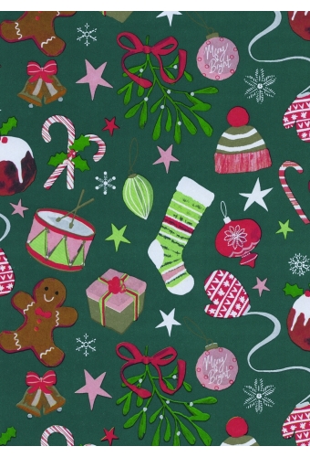 Kerstpapier Eco Recycling Wit Schroecken 90gr 50cm x 200meter
