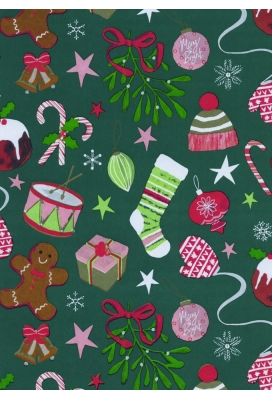 Kerstpapier Eco Recycling Wit Schroecken 90gr 50cm x 200meter