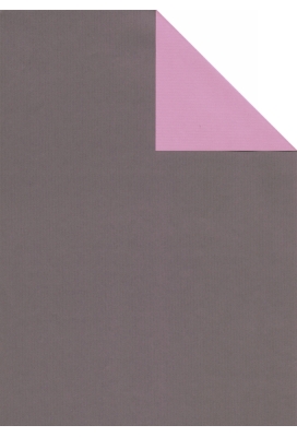 Kraftpapier Dubbelzijdig Eco Kraft Wit Taupe En Rose 65gr 70cm x 200m