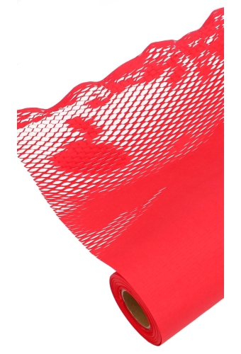 Kraft Stretch Papier Net Rood 50cm x 25meter