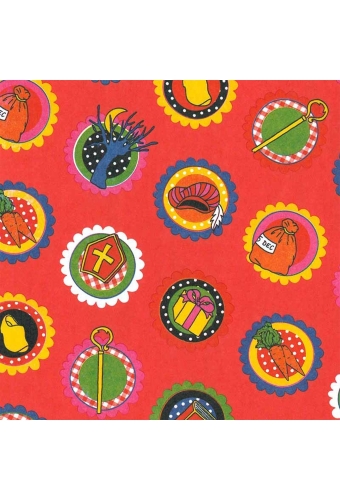 Sintpapier Trendy 70grs Kruidnootjes Kleurexplosie 70cm  x  100meter