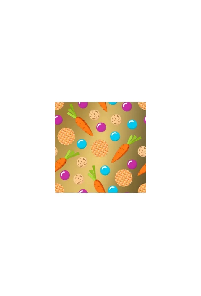 Sintpapier Trendy Sint Pepernootjes & Wortel Goud 60cm x 125meter