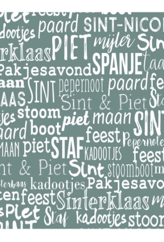 Sintpapier Trendy Sint Handlettering Stone 50cm x 125meter OP I SOP