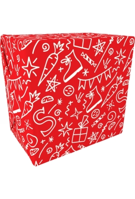 Sintpapier Gecoat Sinterklaas Symbool Rood 50cm x 200m 80gr OP IS OP