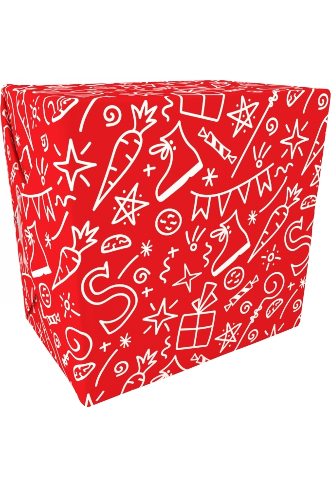 Sintpapier Gecoat Sinterklaas Symbool Rood 50cm x 200m 80gr OP IS OP