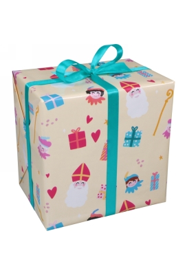Sintpapier Gecoat Sinterklaas  Rood 50cm x 100meter 80gr OP IS OP