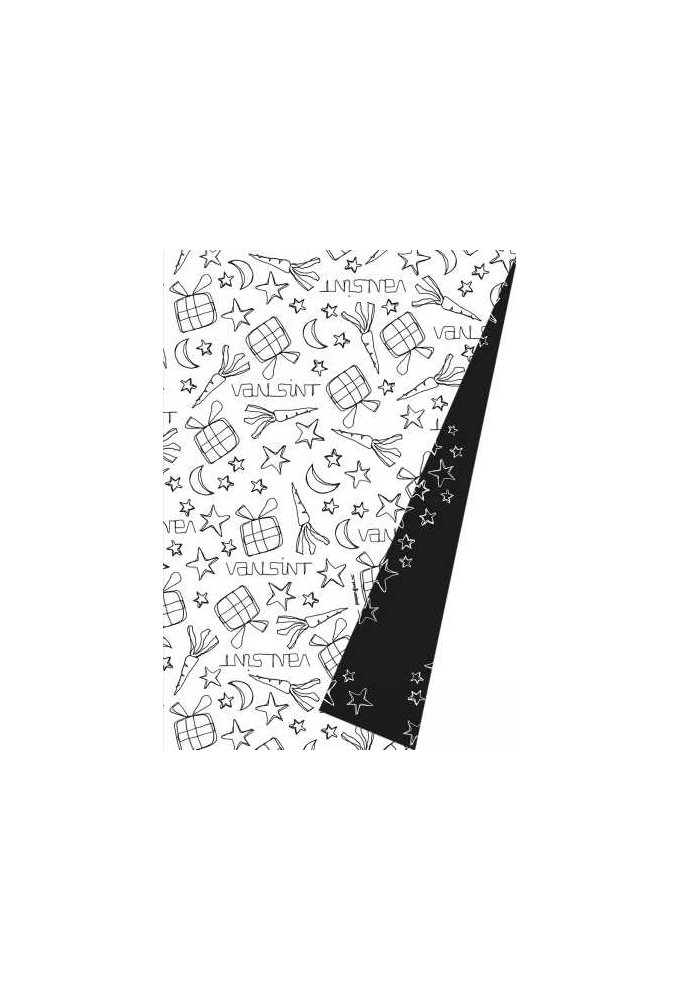 Sintpapier Dubbelzijdig Trendy Sint White and Black 40cm x 125meter