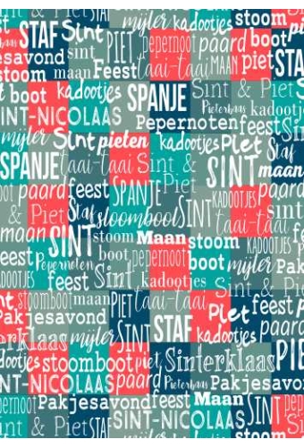 Sintpapier Trendy Handlettering Multi Neon 30cm x 125meter OP IS OP