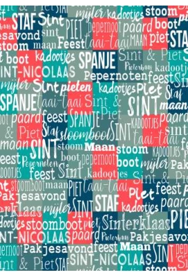 Sintpapier Trendy Handlettering Multi Neon 30cm x 125meter OP IS OP