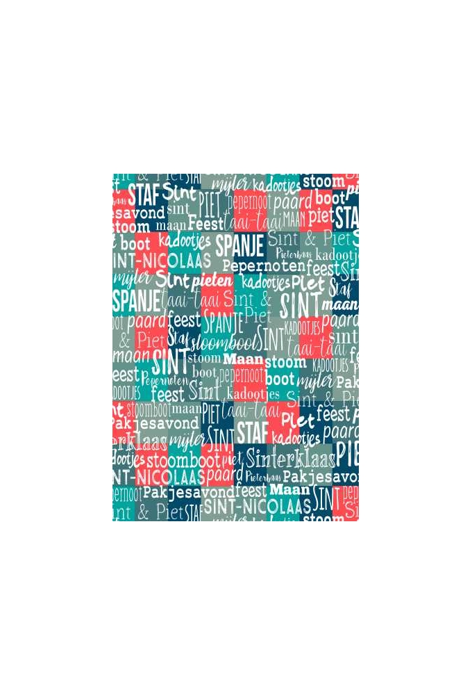 Sintpapier Trendy Handlettering Multi Neon 30cm x 125meter OP IS OP