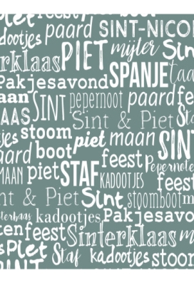 Sintpapier Trendy Sint Handlettering Stone 30cm x 125meter OP IS OP