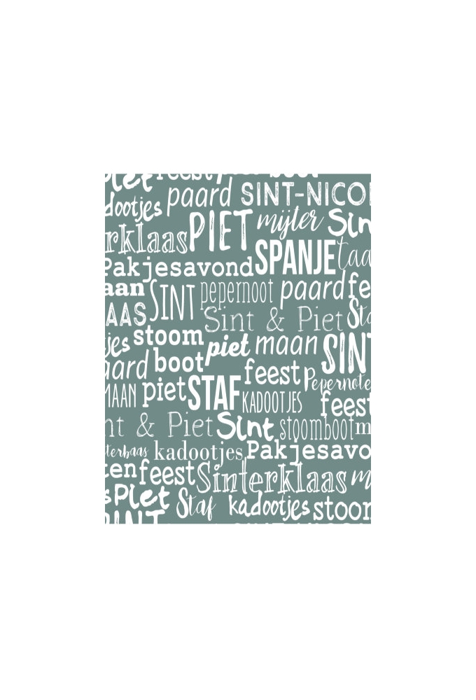 Sintpapier Trendy Sint Handlettering Stone 30cm x 125meter OP IS OP