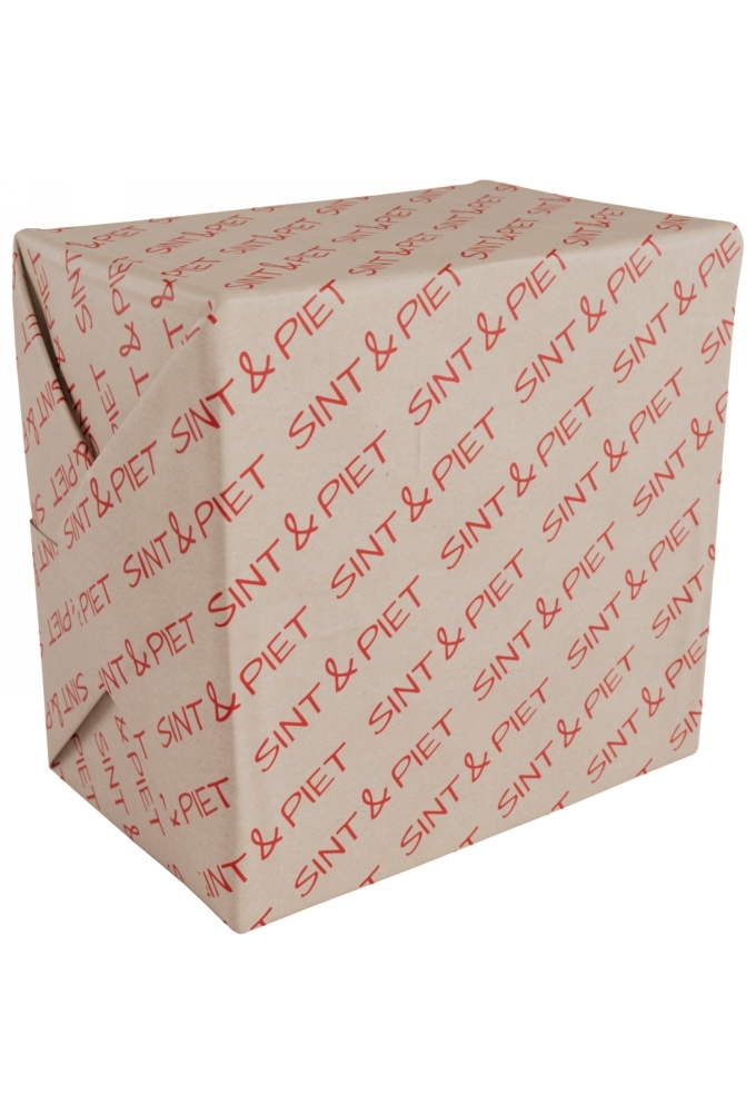 Sintpapier Kraft Sint & Piet 30cm x 200meter 70grm OP IS OP