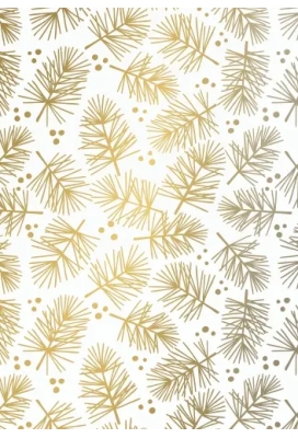 Kerstpapier Pine Goud 70 cm x  200meter
