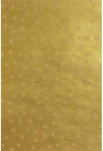 Kerstpapier Bruin Kraft Stars Goud 30cm x 250meter