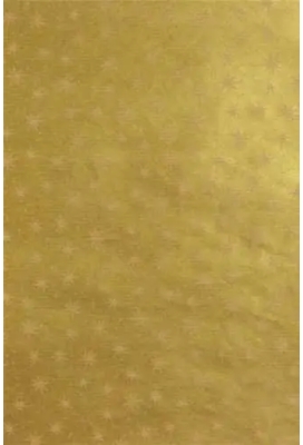Kerstpapier Bruin Kraft Stars Goud 30cm x 250meter