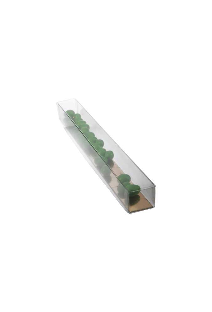 Transparant Bonbondoosje & Gouden Bodem 20x3.5x3.5cm 100stuks