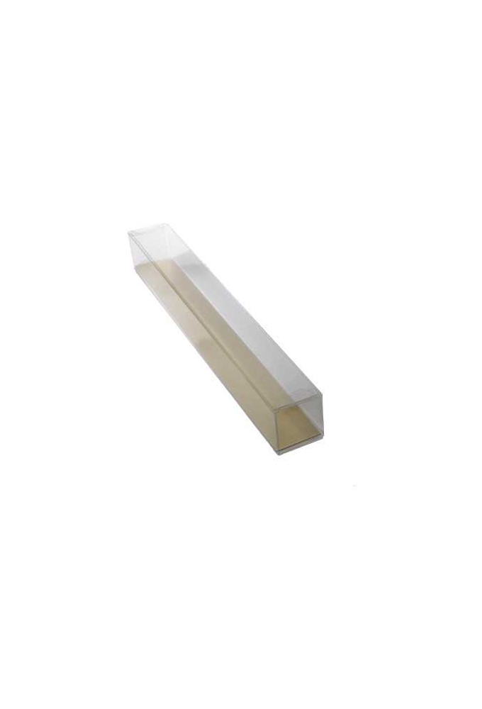 Transparant Bonbondoosje & Gouden Bodem 25x3x3cm 100stuks