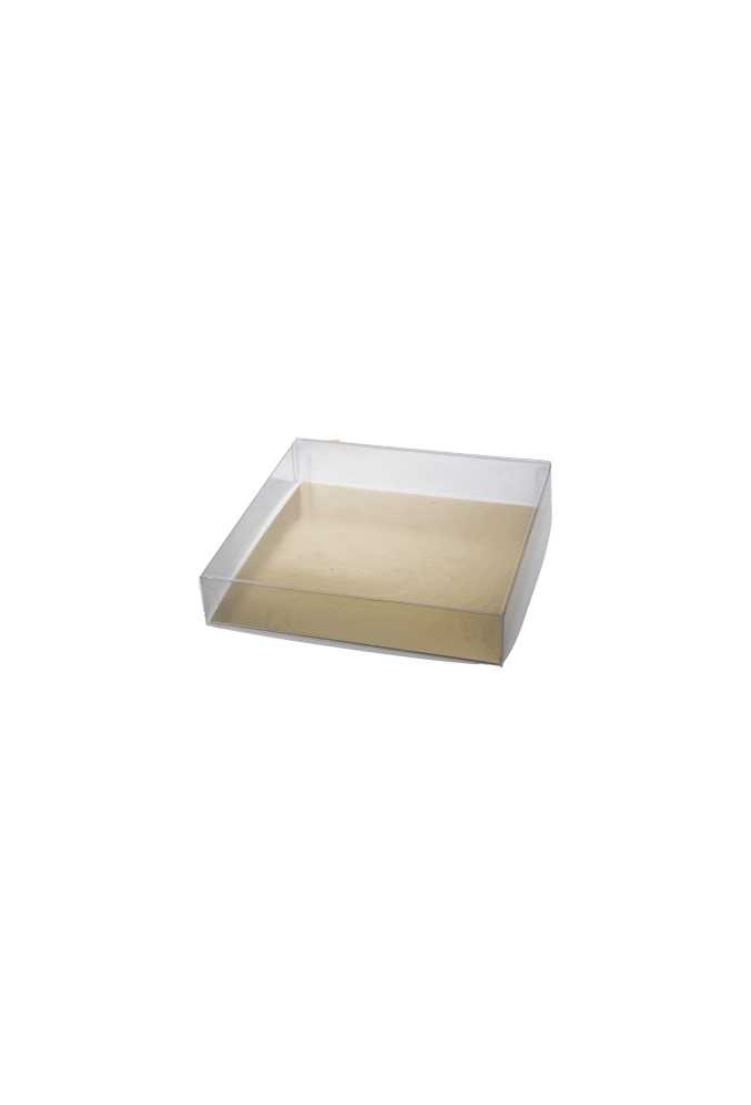 Transparant Cadeaudoosjes & Gouden Bodem 15x15x3cm 100stuks