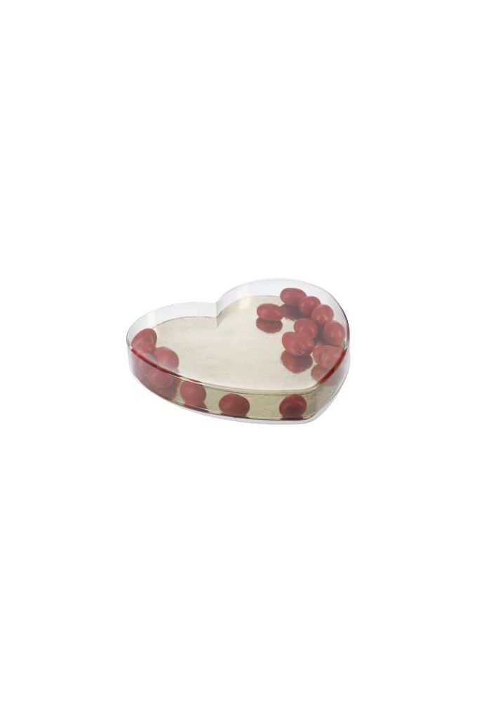 Transparant Cadeaudoosjes Hart & Gouden Bodem 13x13.5x2cm 100stuks