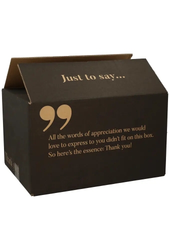 Kerstpakketdozen Quote Kraft Zwart 31x20x14cm 30stuks
