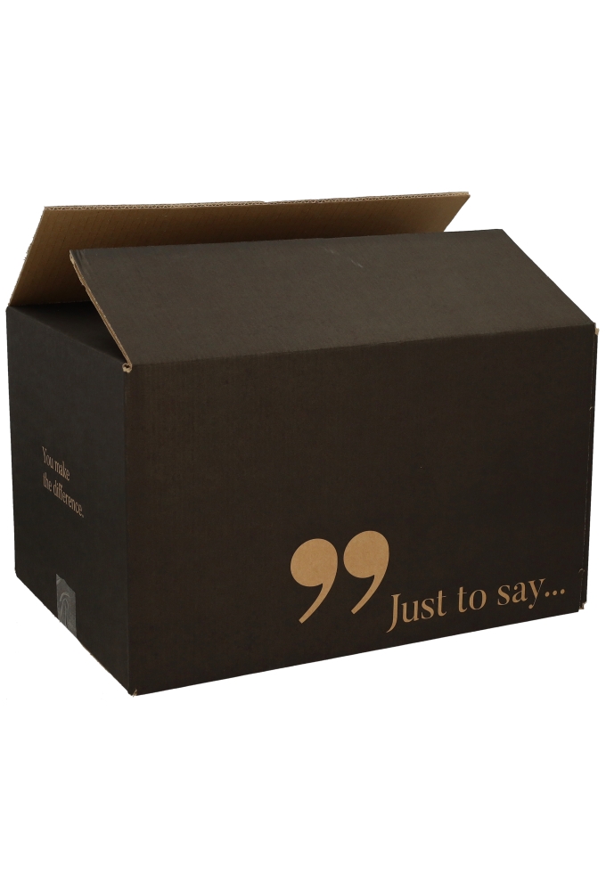 Kerstpakketdozen Quote Kraft Zwart 39x29x17.5cm 15stuks
